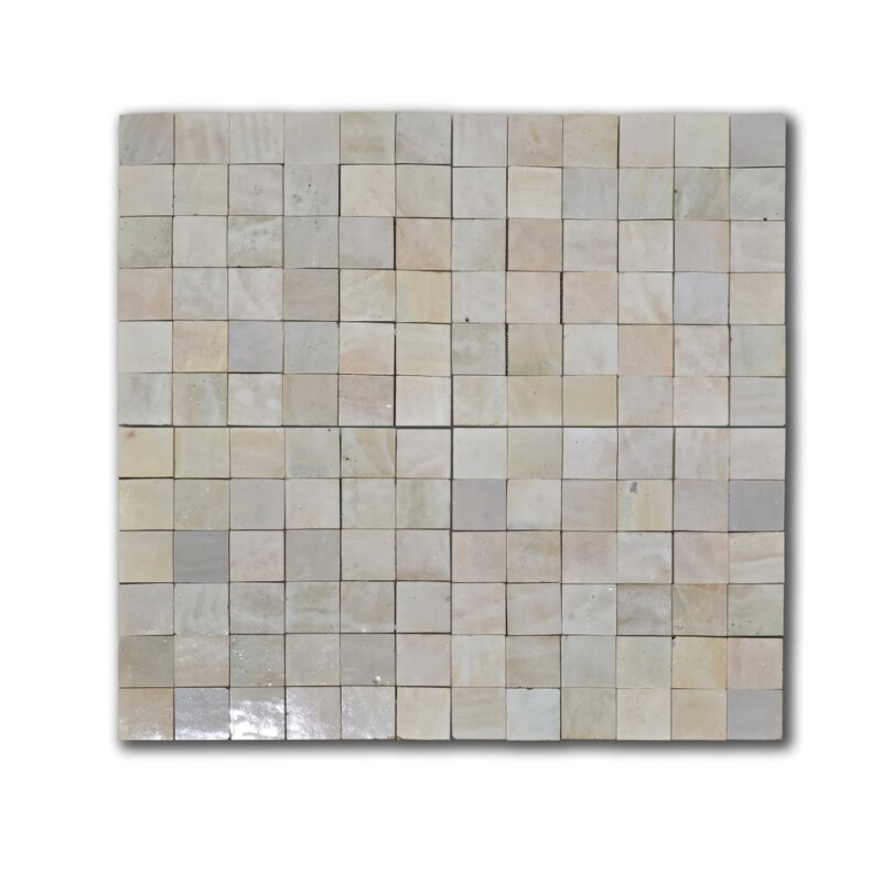 Gris Beige Glossy Zellige Mosaics 12×12 (WMZ90018)