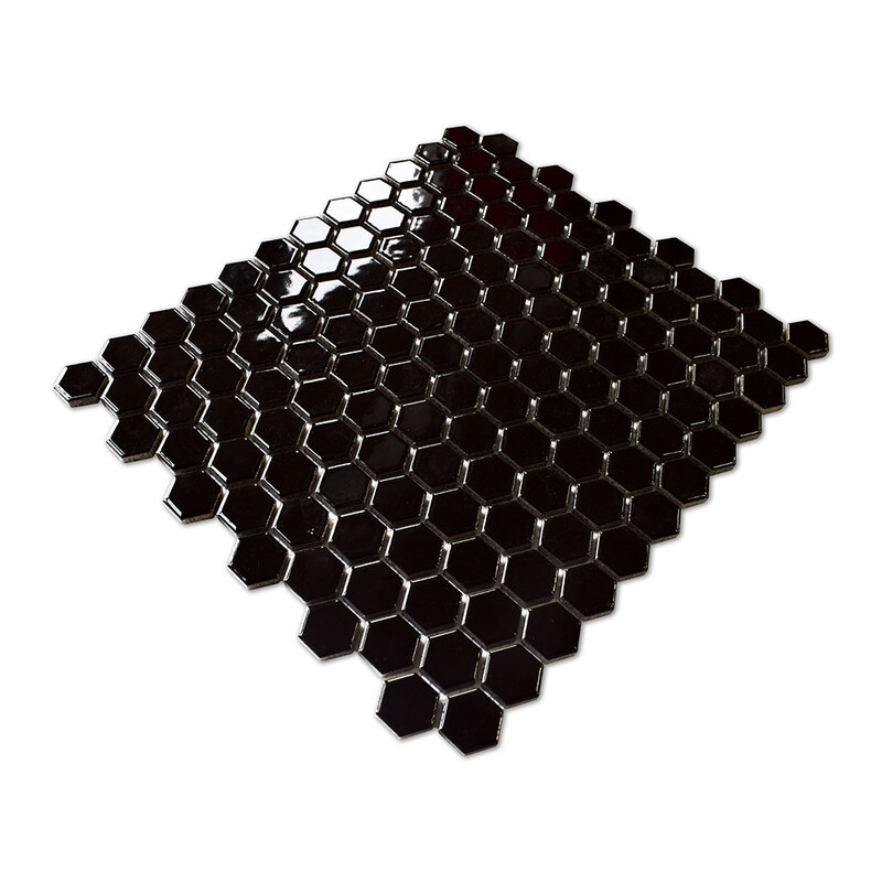 Alpine Glossy Penny Hexagon Porcelain Mosaics 10 1/8×11 5/8 (WNR00009)