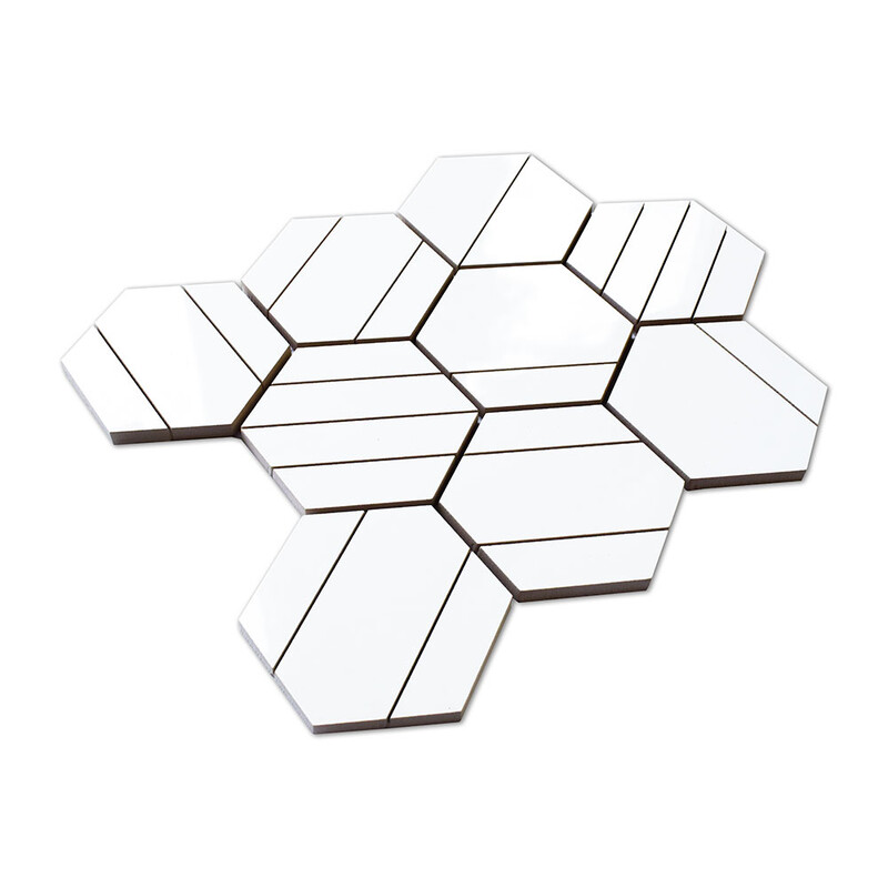 Alpine Polished Craft Hexagon Porcelain Mosaics 11 1/5×13 5/8 (WNR00015)