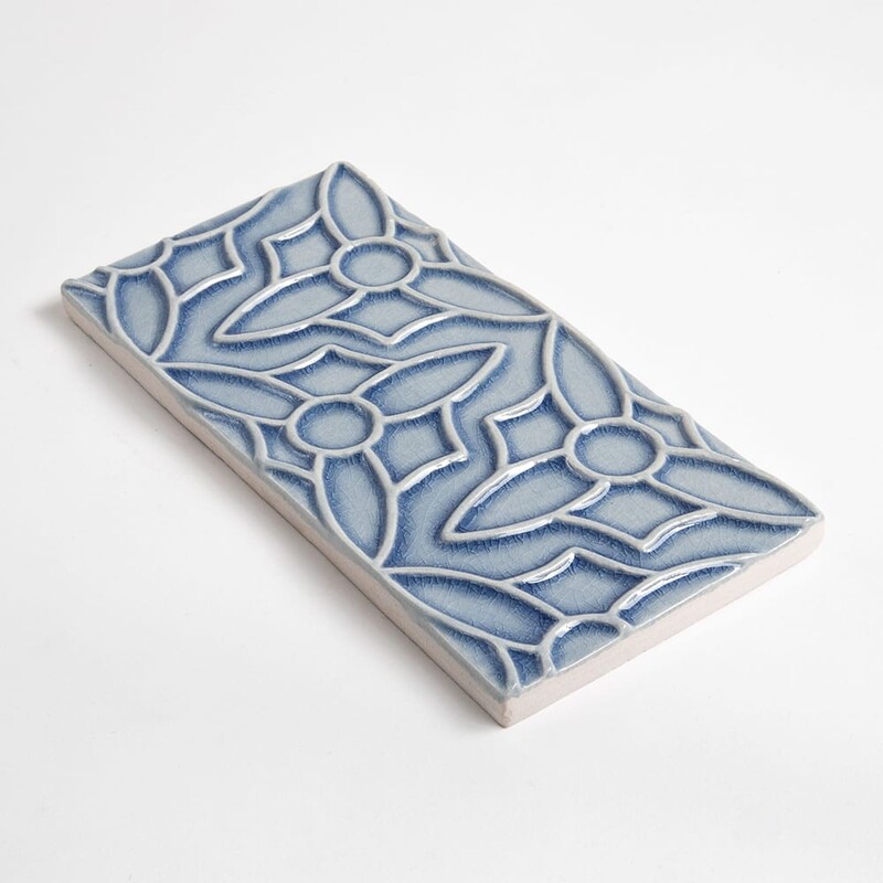 Vinca Crackled Barcelona Ceramic Accent Tiles 4×8 (WST06140)