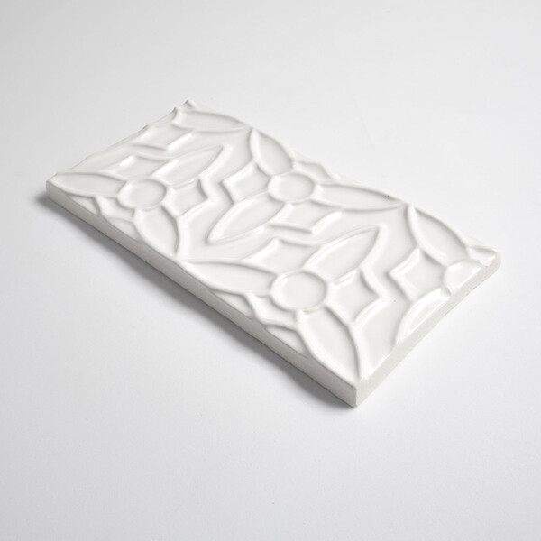 Tulum White Glossy Barcelona Ceramic Accent Tiles 4×8 (WST06164)
