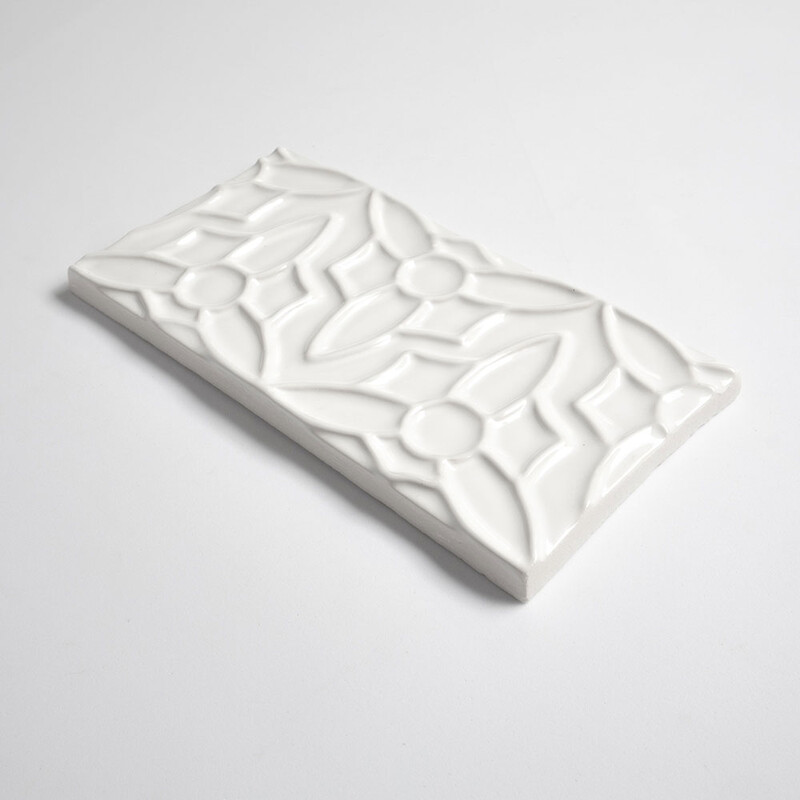 Tulum White Glossy Barcelona Ceramic Accent Tiles 4×8 (WST06164)