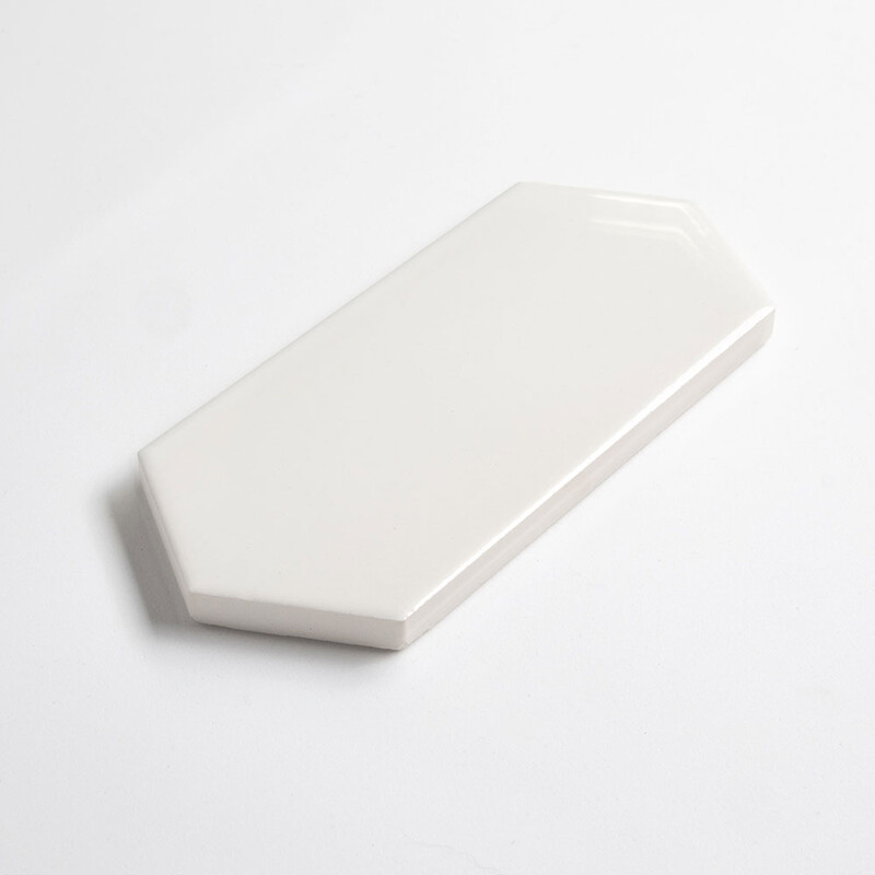 Tulum White Glossy Picket Ceramic Tiles 3×6 (WST31164)
