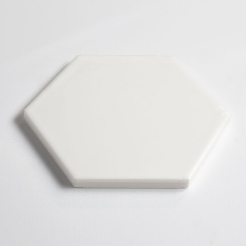 Tulum White Glossy Hexagon Ceramic Tiles 5 (WST33164)