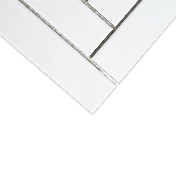 White Matte Herringbone Ceramic Mosaics 10×13 (WVT00139)