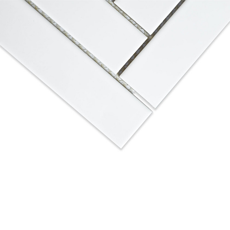 White Matte Herringbone Ceramic Mosaics 10×13 (WVT00139)