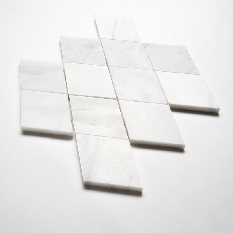Afyon White, Avenza Light, Dolomite, Gla Multi Finish Almas Marble Mosaics 9 5/16×10 1/2 (YNR10017)
