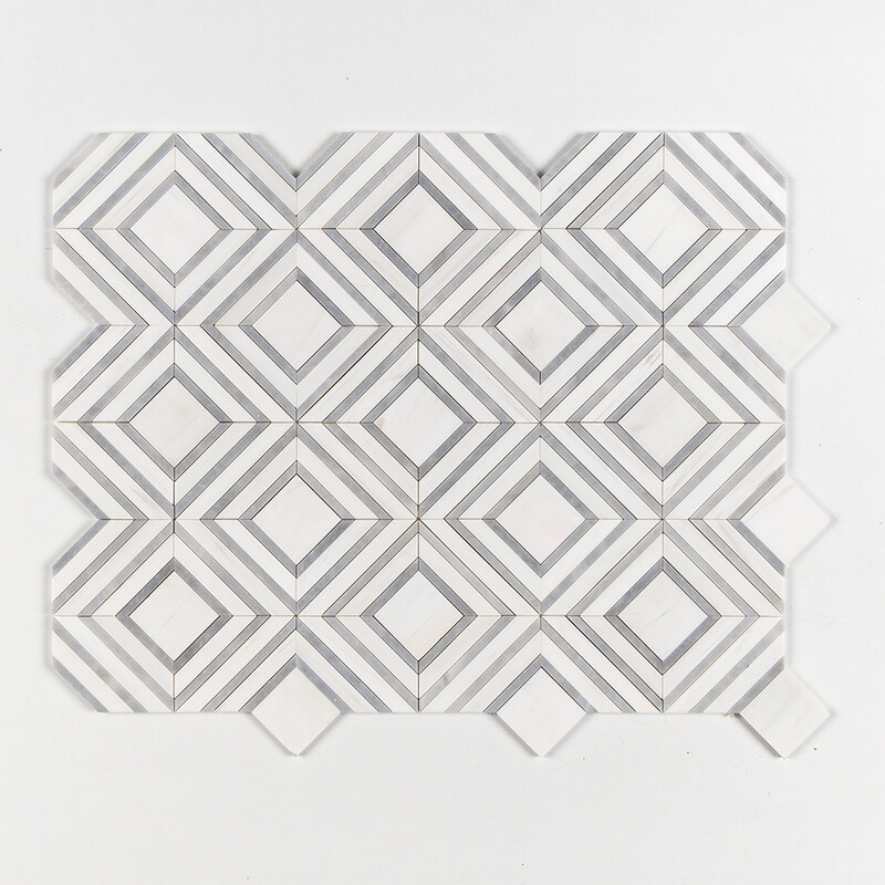 Avenza Light, Mosaicos de Mármore Dolomita Multi Finish Yildiz 8 13/16×11 (YNR10046)