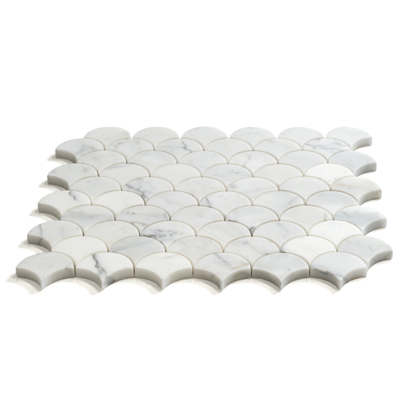 Calacatta Gold Honed Siren Marble Mosaics 10 7/16×11 13/16 (YNR10172)