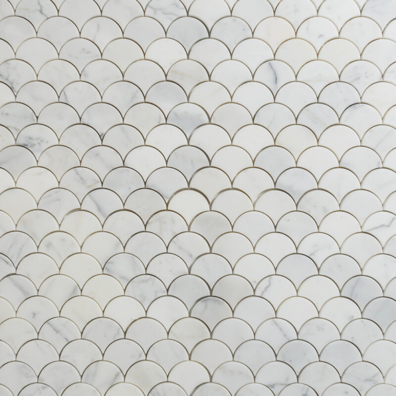 Calacatta Gold Honed Siren Marble Mosaics 10 7/16×11 13/16 (YNR10172)