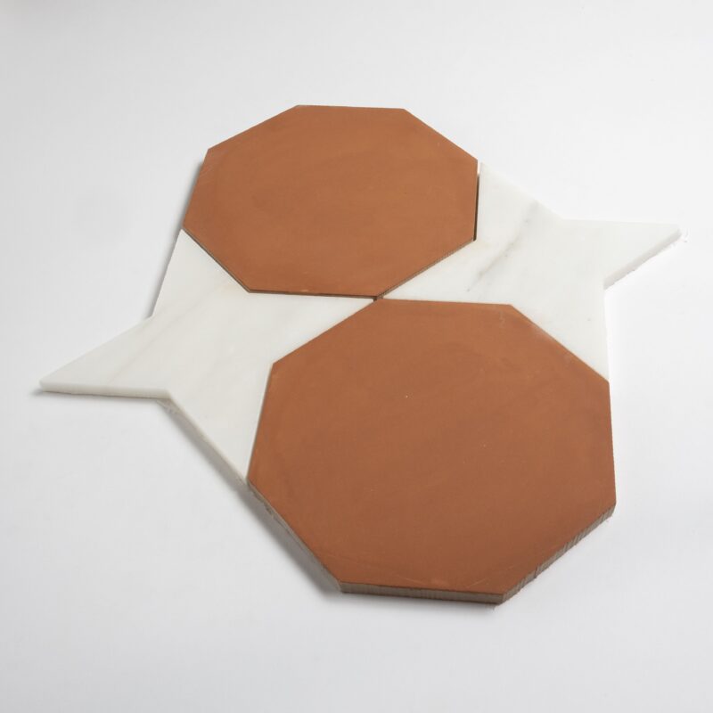Calacatta Gold, Cotto Rio Honed Ottaglio Marble Mosaics 12×12 (YNR90469)