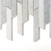 Glacier,Snow White,Afyon White,Avenza Light Multifinish Ritmo Marble Mosaics 8 13/16×14 5/16 (YNR90483)