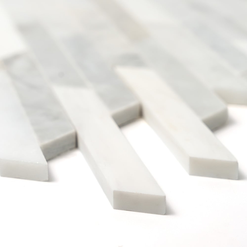 Glacier,Snow White,Afyon White,Avenza Light Multifinish Ritmo Marble Mosaics 8 13/16×14 5/16 (YNR90483)