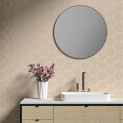 Honey Glossy Hexagon 5 Ceramic Tile 5 (DC00257)