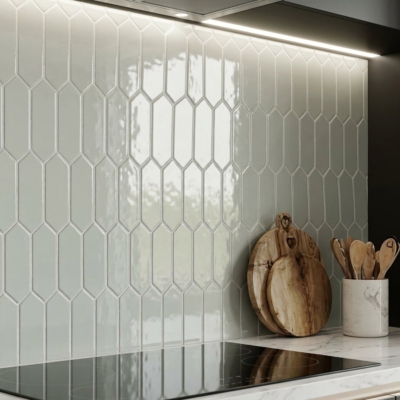 Cold Glossy Picket Ceramic Tile 3×6 (DC00262)
