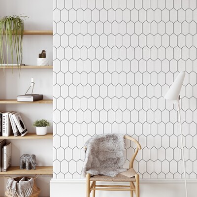 Royal White Glossy Picket Ceramic Tile 3×6 (DC00265)