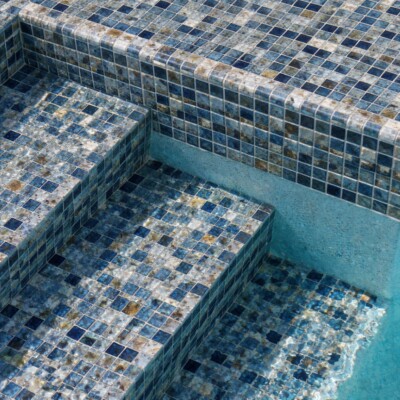 Ostrica Polished 1×1 Recycled Glass Mosaics 12 13/16×20 1/4 (GT00299)