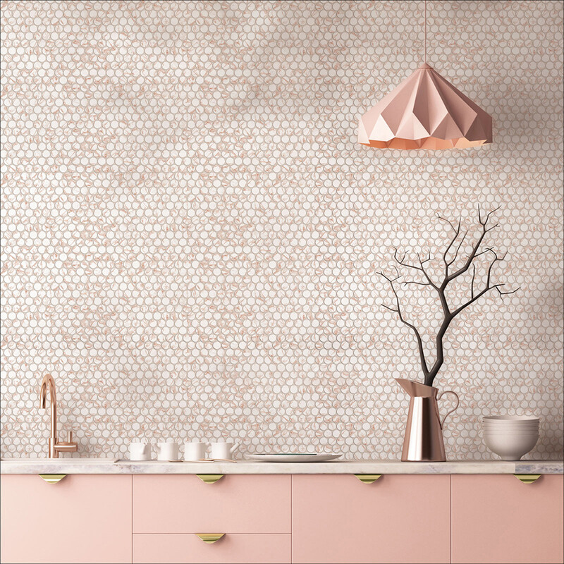 Sabbia Matte Round Recycle Glass Mosaic 12 13/16×20 1/4 (GT00306)