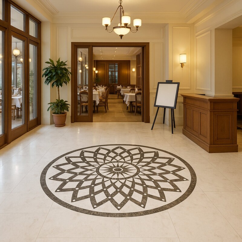 Versilys Multi Finish Round Marble Medallion 48″ Radius 48×48 (MD00153)