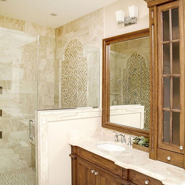 Diana Royal Polished Marble Tile | 6x12x3/8 | Beige Marble
