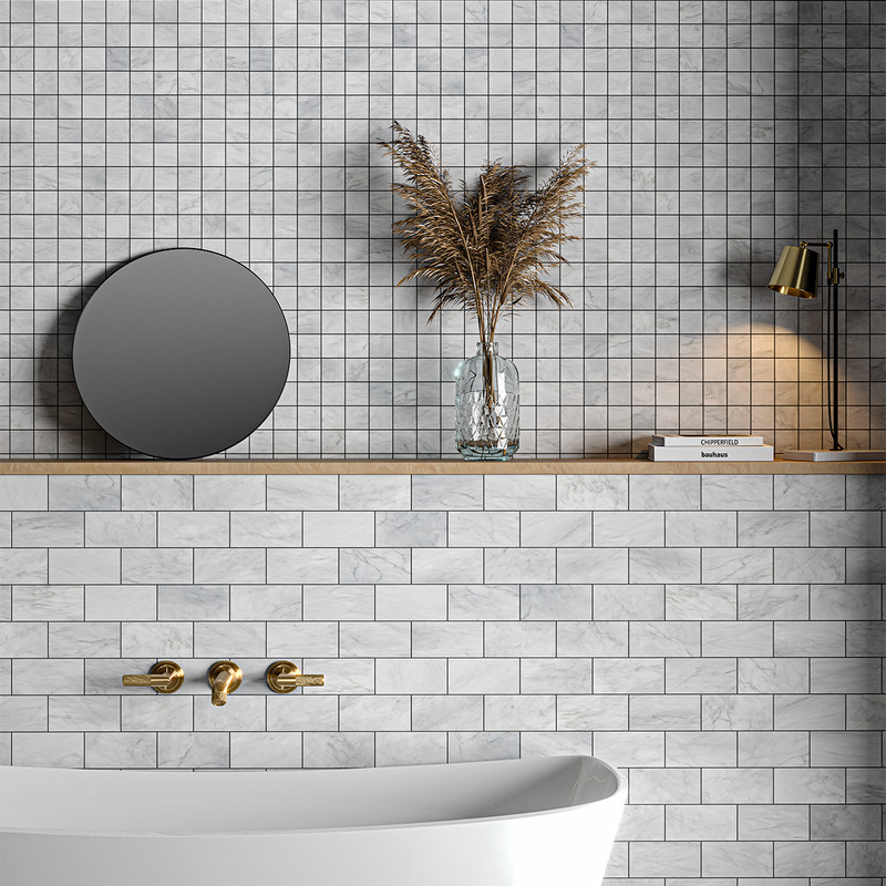 Avenza Honed 2×2 Marble Mosaic 12×12 (MS01384)