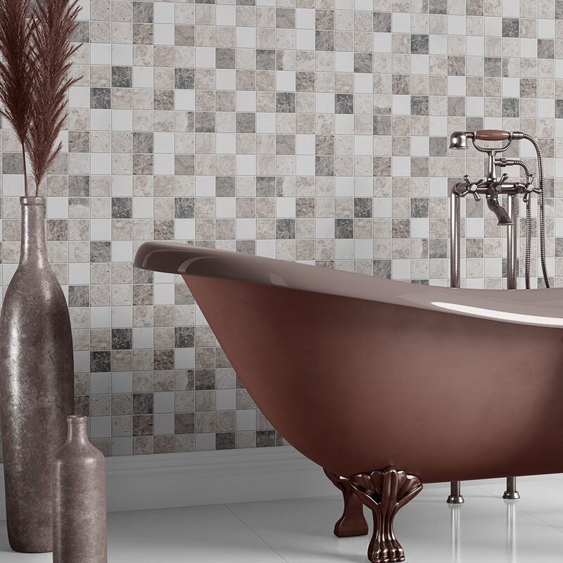 Granada Blend Polished 2×2 Marble Mosaic 12×12 (MS01416)