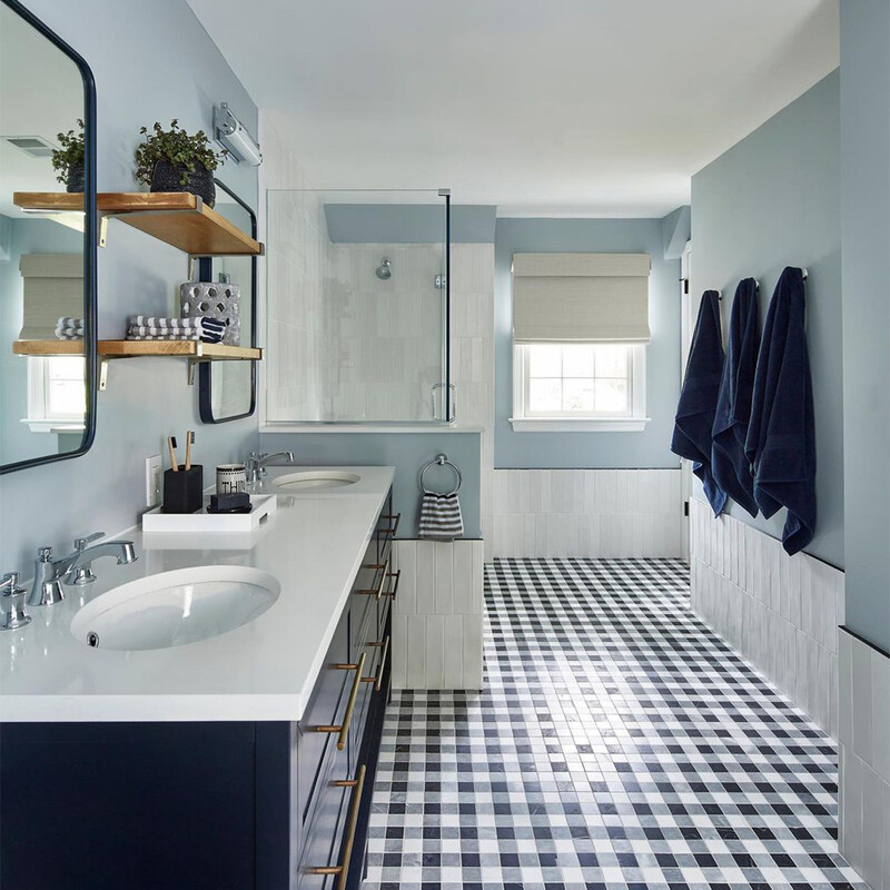 Allure Light, Snow White, Black Honed 2×2 Marble Mosaic 12×12 (MS01712)
