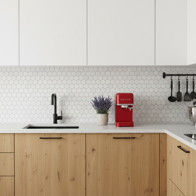 Iceberg Honed Hexagon 2 Marble Mosaic 10 3/8×12 (MS02119)