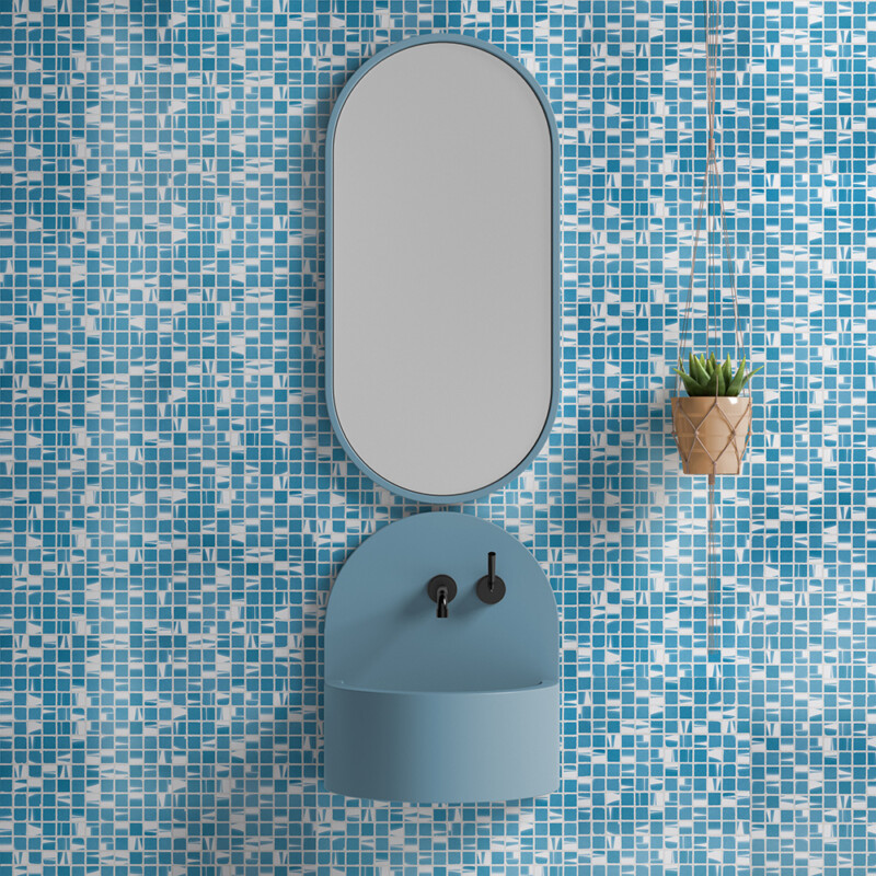 Gidget Blend Glossy 1×1 Ceramic Mosaic 12×12 (MS02180)