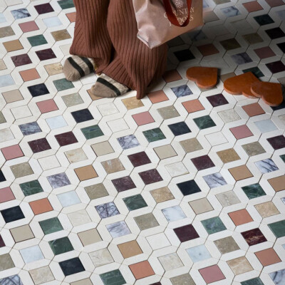 Blend Honed Louna Marble Mosaic 12×12 (MS02195)