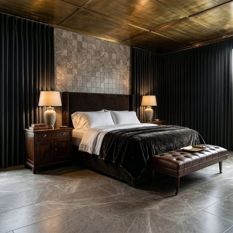 Silver Drop Honed 2×2 Marble Mosaics 12×12 (MS02350), Silver Drop Honed Marble Tiles 12×24 (TL16353)