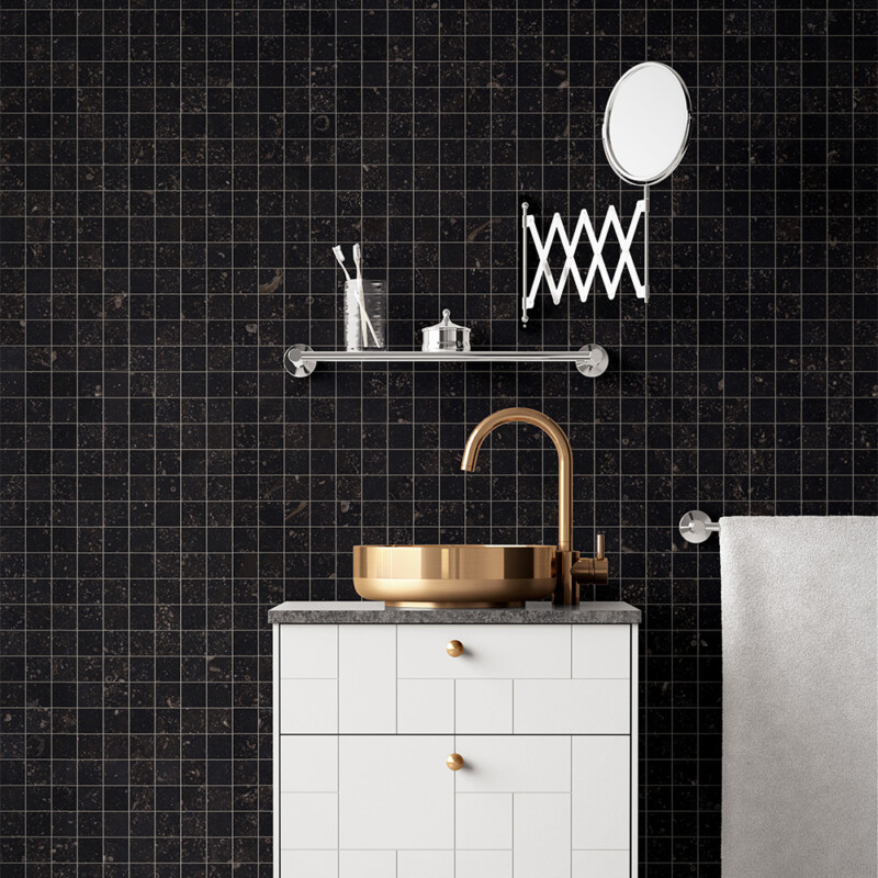 Belgium Blue Honed 2×2 Limestone Mosaic 12×12 (MS02352)