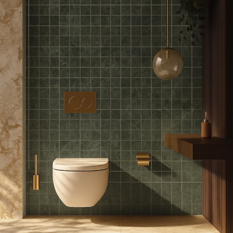 Mosaico de mármol Verde Tia pulido 2×2 12×12 (MS02380)