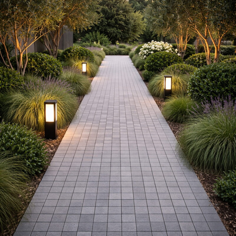 Outdoor tile for modern garden walkway flooring by Country Floors