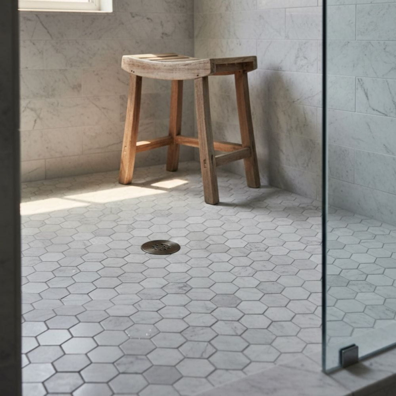 Avalanche Honed Hexagon 2 Marble Mosaics 10 3/8×12 (MS02686)
