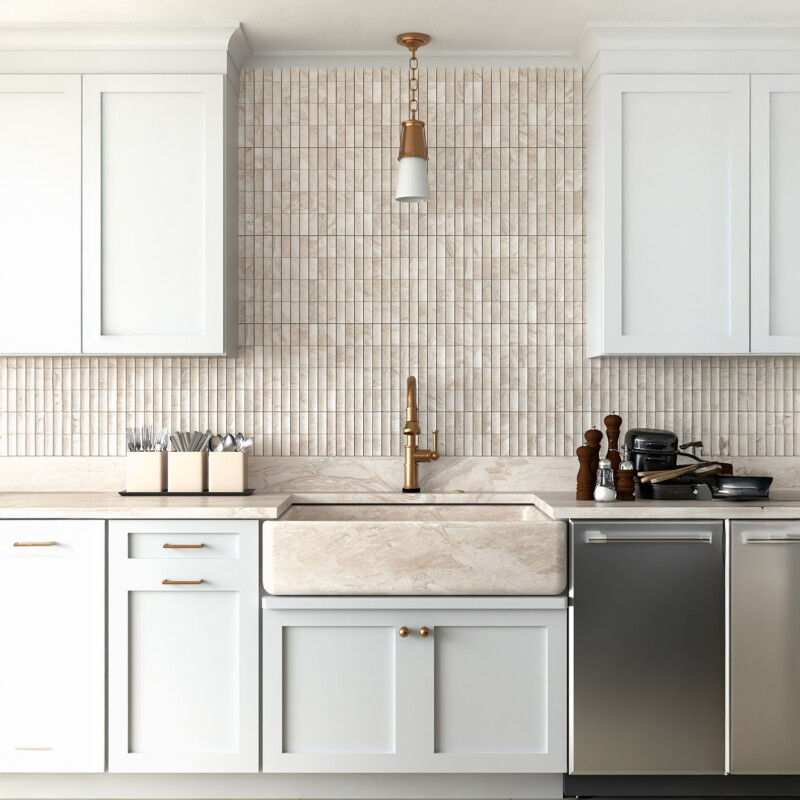 Diana Royal Honed Mini Ion 1 1/4×3 Marble Mosaics 12×12 (MS02754)