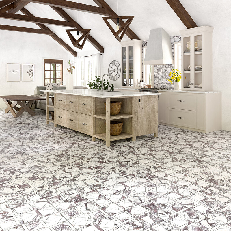 Calacatta Viola Honed Palazzo Marble Mosaic 12×12 (MS60016)