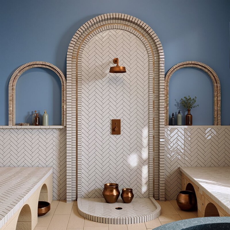 Milos Matte Herringbone 5/8×3 Glazed Terracotta Mosaics 10 7/16×12 13/16 (MS80015)