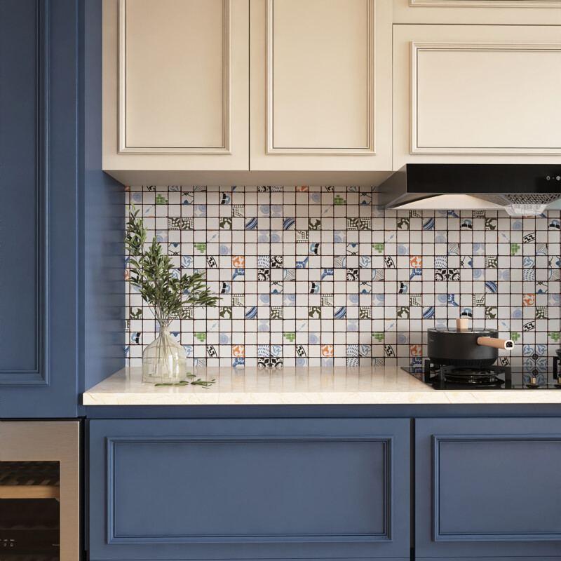 Multicolor Multifinish 2×2 Ceramic Mosaic 12×12 (MS80028)