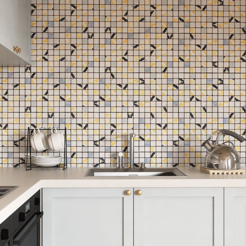 Multicolor Multifinish 2×2 Ceramic Mosaic 12×12 (MS80029)