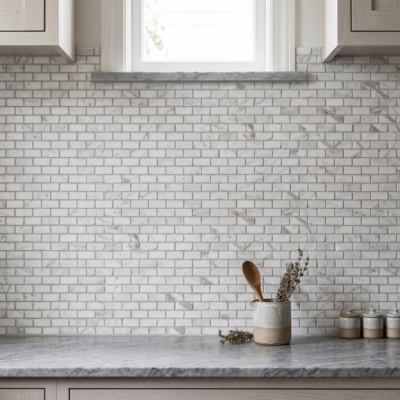 Calacatta Gold Royal Honed Broken Joint Marble Mosaics 11 3/4×12 (MS90864)