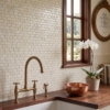Calacatta Amber Honed Broken Joint Marble Mosaics 11 3/4×12 (MS90865)