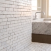 White Carrara Honed Broken Joint Marble Mosaics 11 3/4×12 (MS90873)