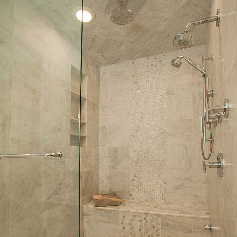 Massa Honed 1×1 Marble Mosaic 12×12 (MS01009) Avenza Honed Marble Tile 12×12 (TL12765)