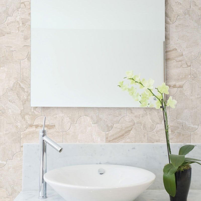 Déco jet d'eau en marbre poli San Felipe Diana Royal 8 × 9 3/4 (NW00003)