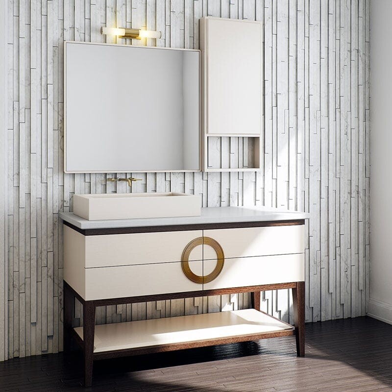 Linen White Malabar Bathroom Vanities 16x38