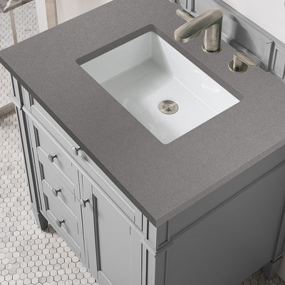 Britanny Urban Gray Grey Expo Quartz Top Bathroom Vanities 30×34 (PS710029)