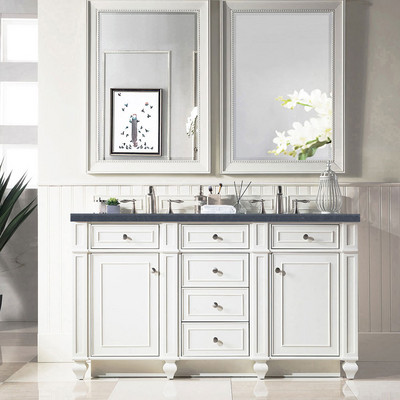 Bristol Bright White Charcoal Soapstone Bathroom Vanities 60×34 (PS710036)