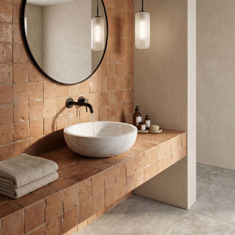 Iceberg Honed Vessel Marble Sink 18×6 (SN00259)
