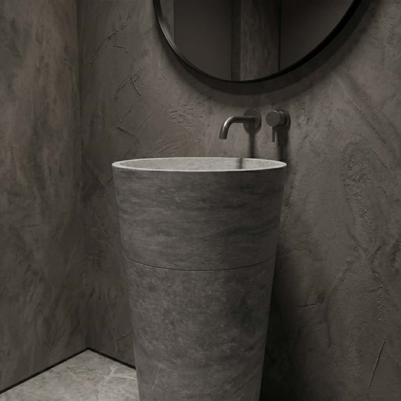Allure Honed Pedestal Marble Sink 16 9/16×35 28/64 (SN00332)
